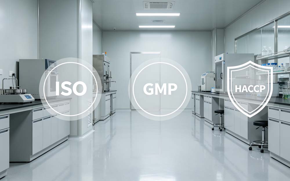 ISO GMP HACCP certification compliant plant extract factory for global export